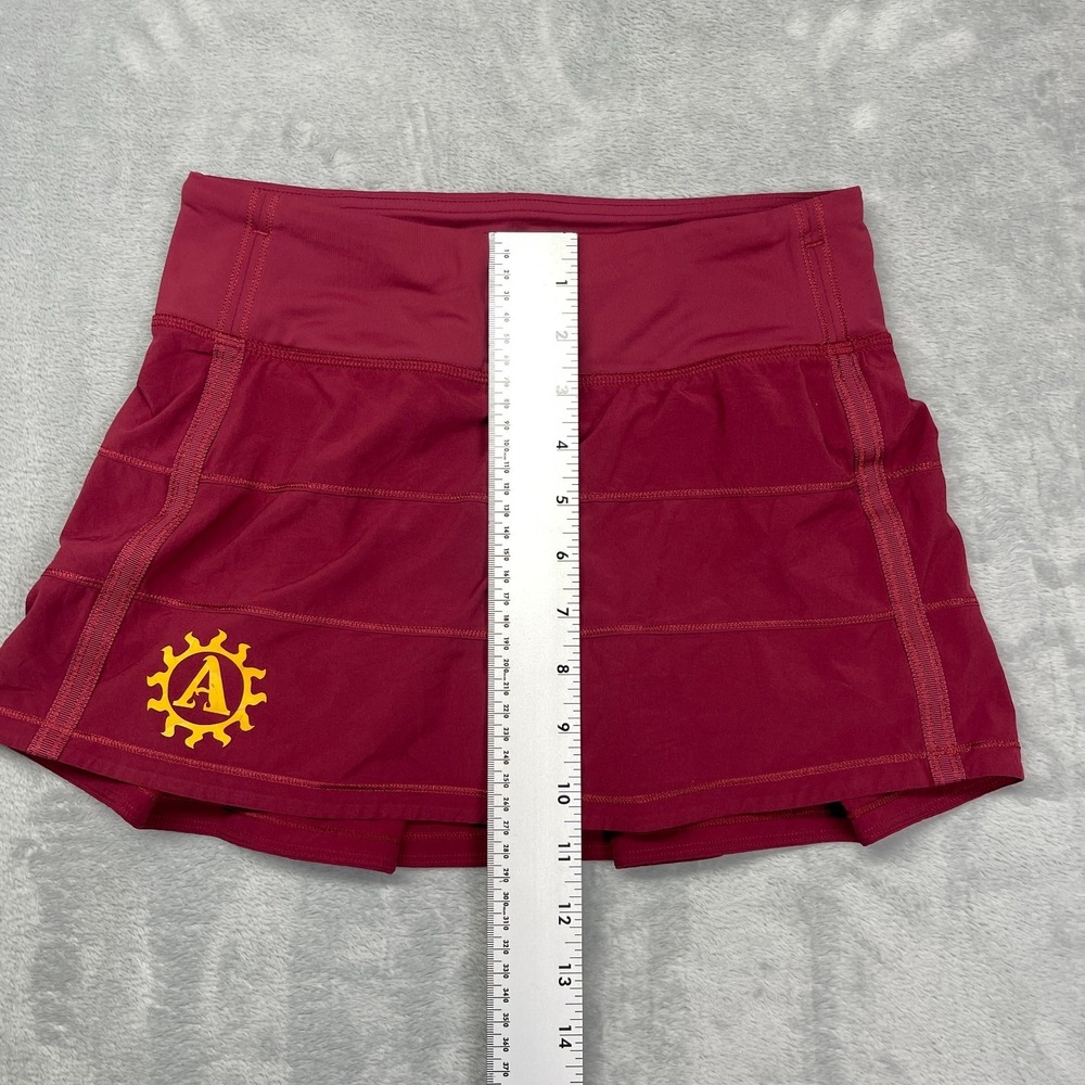 Arizona State Sun Devils Skort Womens 2 Red Lululemon NCAA Football Sports Logo - Picture 6 of 6